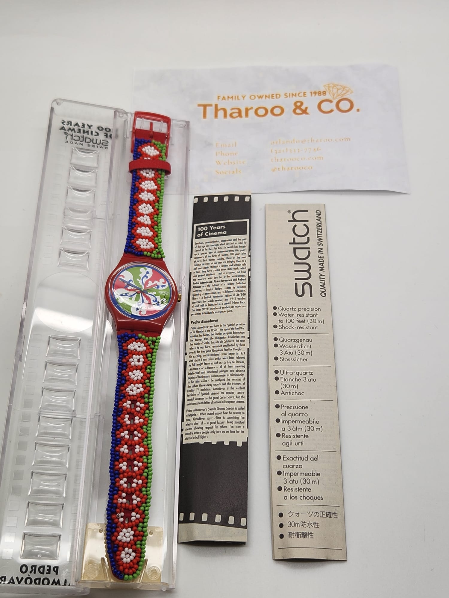 NEW Swatch 1995 DESPITE GZ142 – 100th Movie Anniversary – Almodóvar – Rare